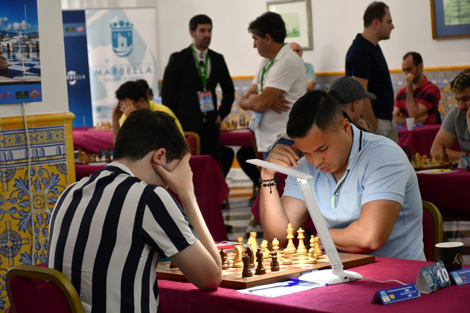 Daniel Pulvett, ajedrecista ciego, en el Campeonato de España