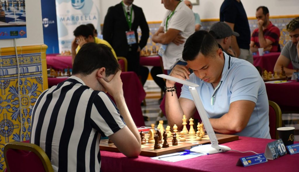 Daniel Pulvett, ajedrecista ciego, en el Campeonato de España