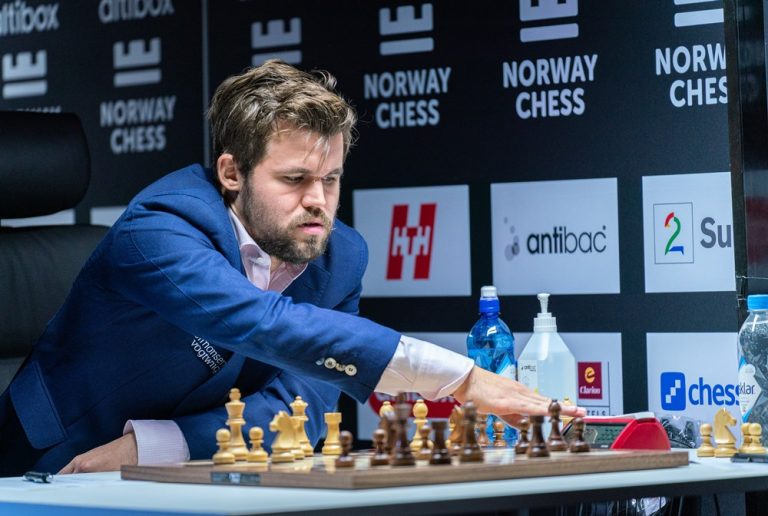 Magnus Carlsen, ahora implicado en Fantasy Chess, en una de sus participaciones en el Norway Chess. Foto: Lennart Ootes