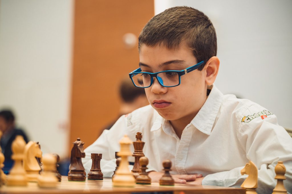 Faustino Oro, en el Mundial de Rápidas. Foto: Anastasia Korolkova / FIDE