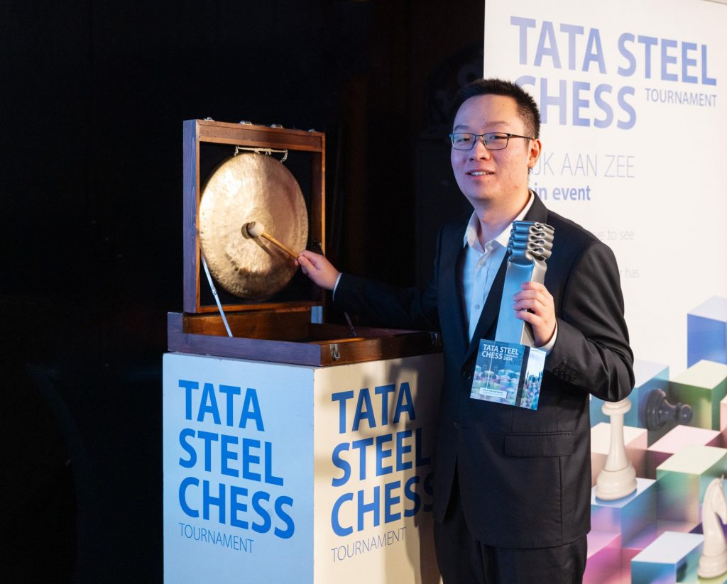 Wei Yi, campeón el Tata Steel, donde el campeón y la campeona firmaron unas tablas históricas. Foto: Jurriaan Hoefsmit