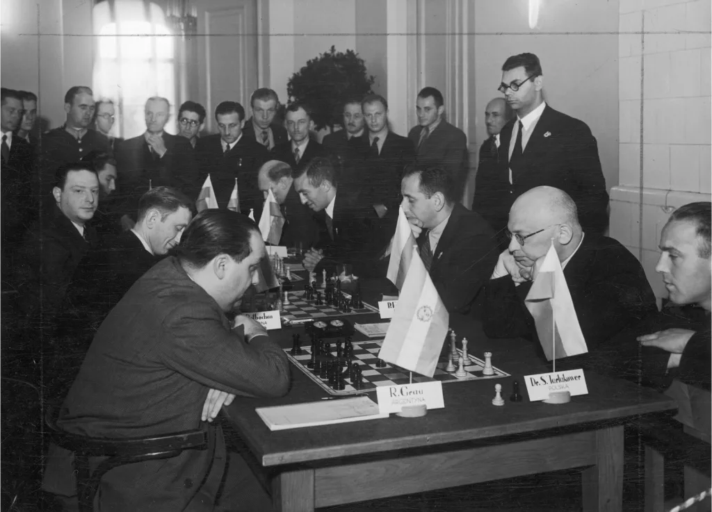 Encuentro Polonia-Argentina, en la Olimpiada de Varsovia, en 1935. Foto: Archivo Nacional de Polonia