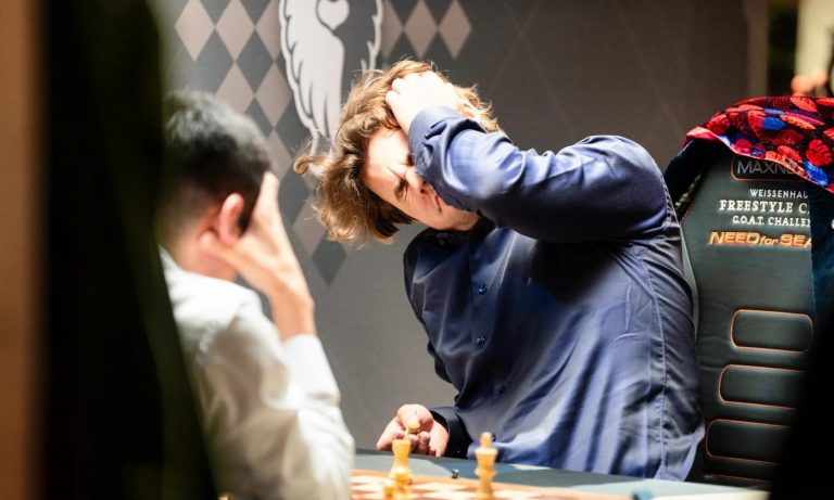 Magnus Carlsen, en el Freestyle Chess, fotografiado por Maria Emelianova