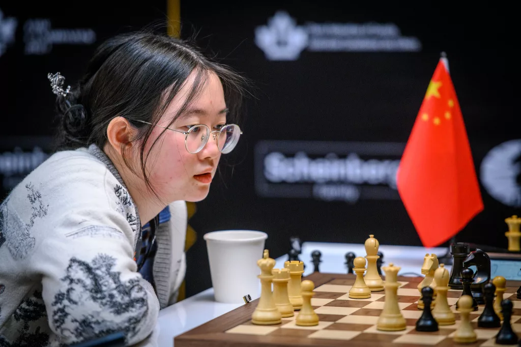 Tan Zhongyi, líder del Candidatos femenino. Foto: Michal Walusza / FIDE