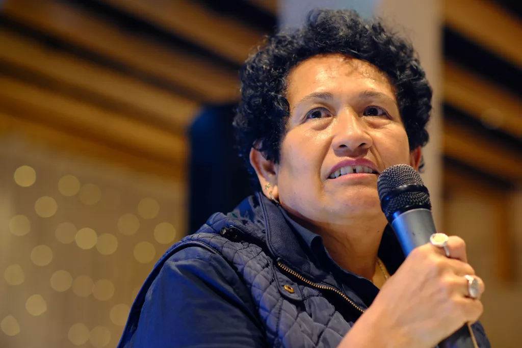 Patricia Claros, organizadora del Abierto de San Vicente del Raspeig y maestra de ceremonias del concurso de karaoke