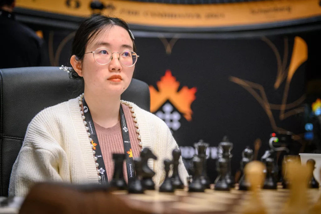 Tan Zhongyi, campeona del Candidatos femenino. Jugará el Mundial contra Ju Wenjun. Foto: Michal Walusza / FIDE