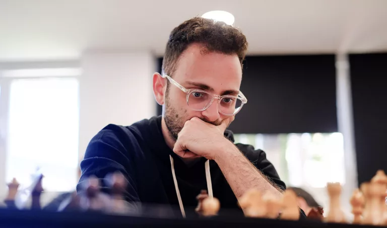 Levy Rozman, más conocido como GothamChess, en el Festival de Ajedrez de Madrid. Foto: FMB / Damas y Reyes