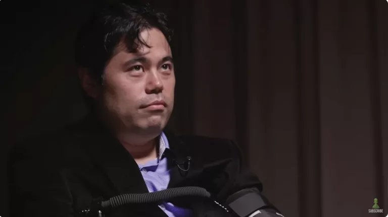 Hikaru Nakamura, en un momento de la prueba del polígrafo para Chess.com