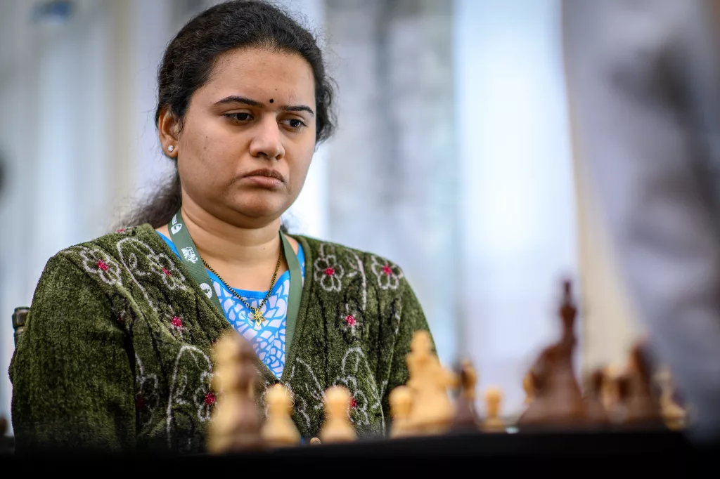 Humpy Koneru, campeona del mundo de ajedrez rápido. Foto: Michal Walusza / FIDE