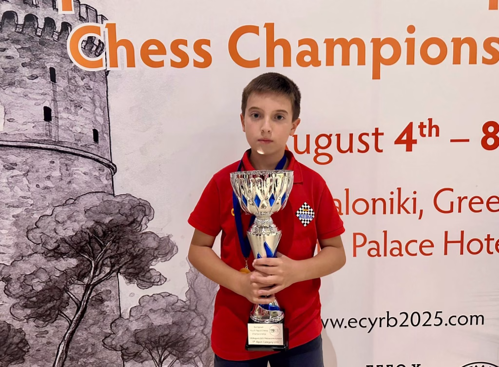 Pablo Guirado Lara, campeón sub 10 de ajedrez rápido. Foto: FEDA