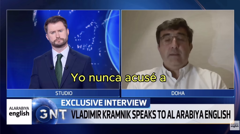 Kramnik: «No tengo ninguna culpa. Nunca acusé a Naroditsky» entrevista kramnik alarabiya Entrevista a Kramnik en Al Alrabiya English