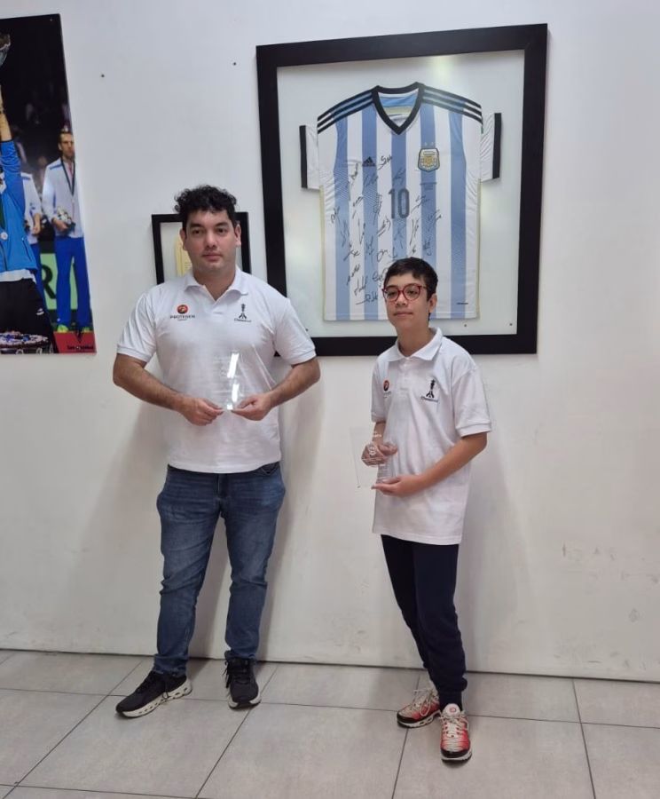 Sandro Mareco y Faustino Oro. Foto: X / Pablo Gowezniansky