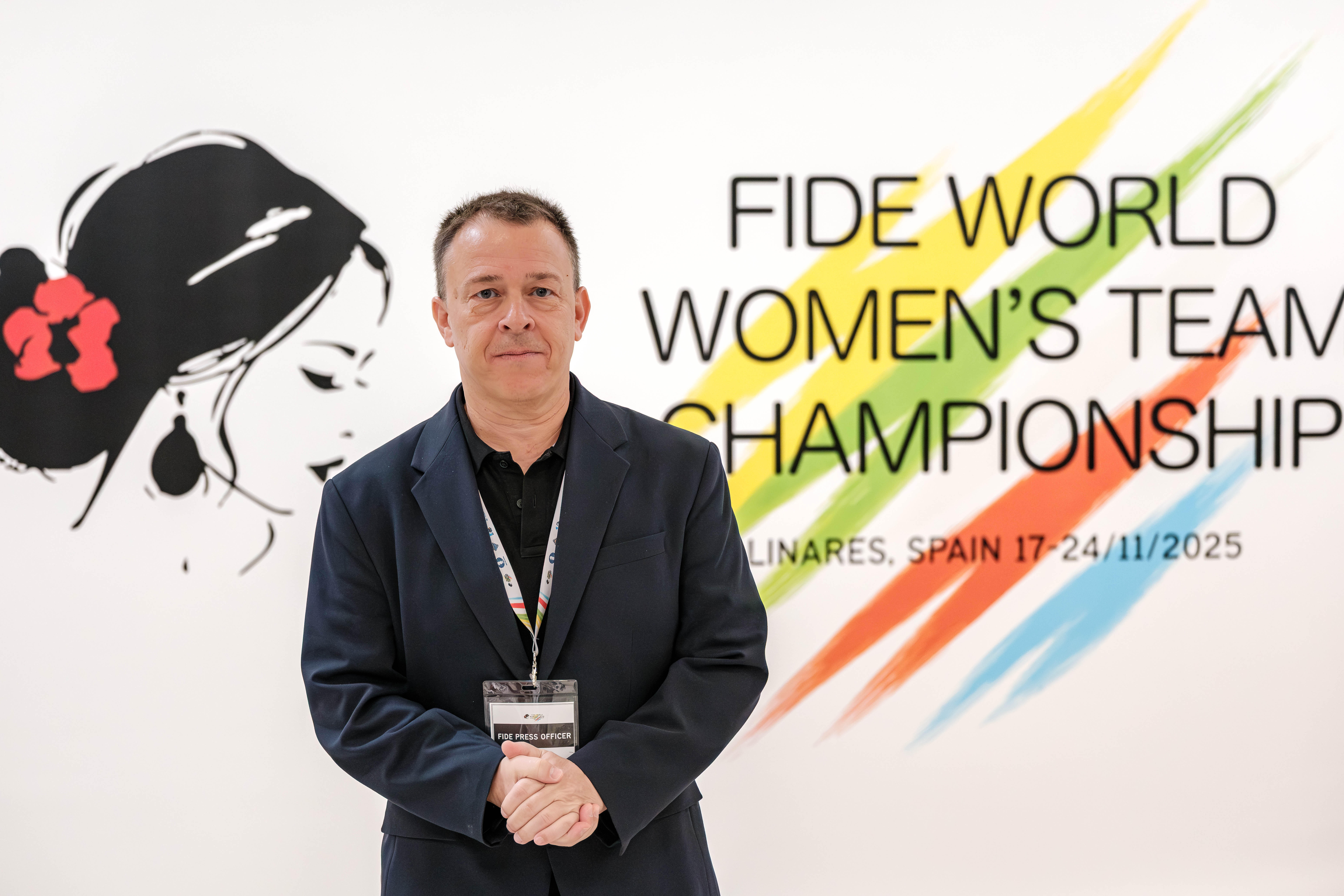 Michael Rahal, en el Mundial Femenino por equipos celebrado en Linares. Foto: FMB / Damas y Reyes