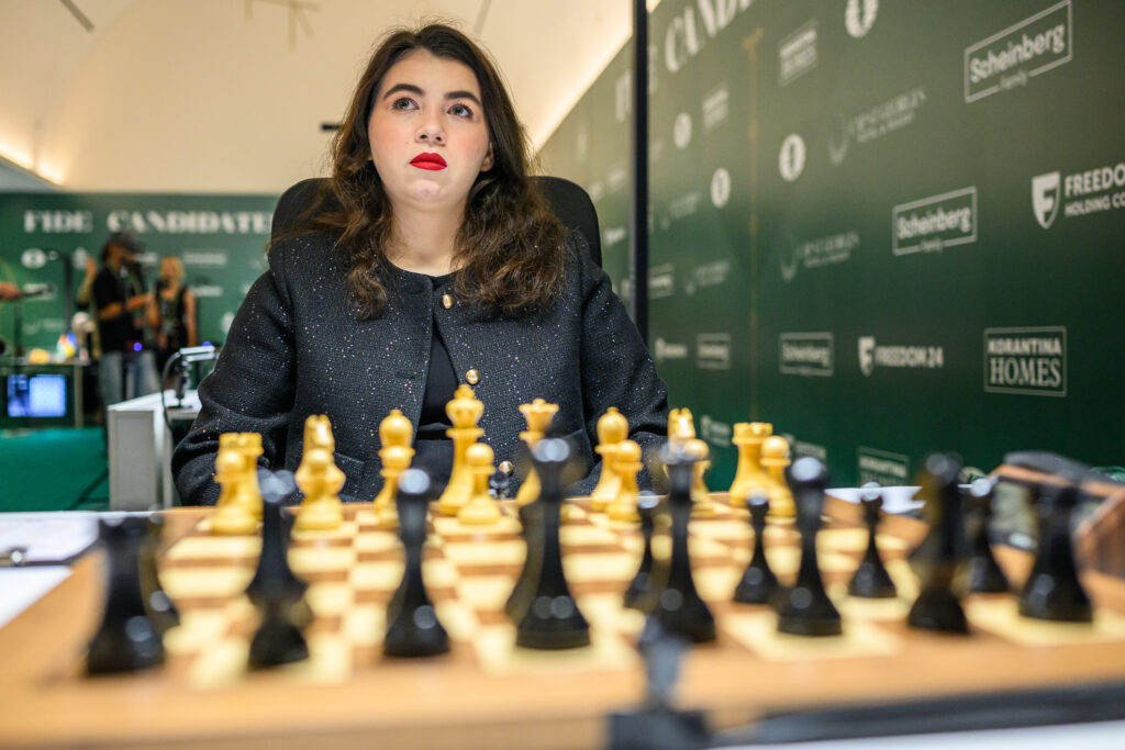 Candidatos 2026: Caruana y Nakamura juegan a la ruleta rusa 20260329 FIDE Candidates Cyprus 2026 Michal Walusza 1140 Goryachkina Aleksandra FIDE Goryachkina desperdidió una oportunidad de oro. Foto: Michal Walusza / FIDE