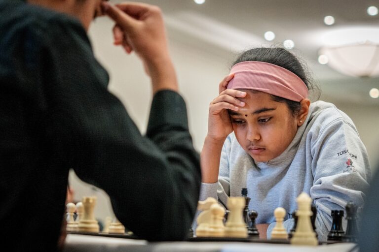 Bodhana Sivanandan, en el Campeonato Británico de rápidas, en marzo de 2026. Foto: Ifemuyiwa Olayinka/English Chess Federation