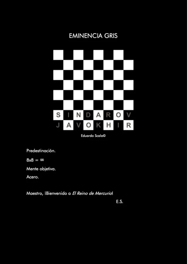 «Eminencia gris», homenaje de Eduardo Scala a Sindarov