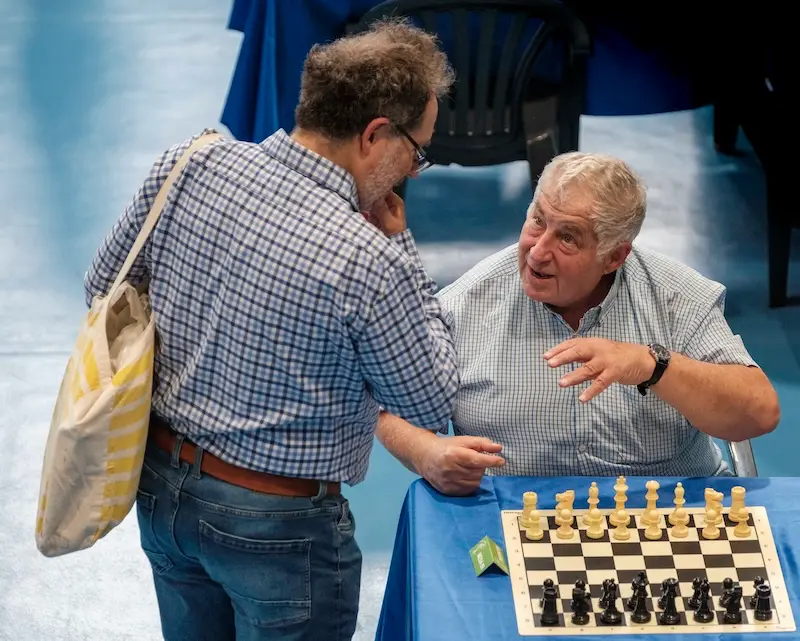 René Mayer, con Juan Carlos Sanz. Foto: FMB / Damas y Reyes