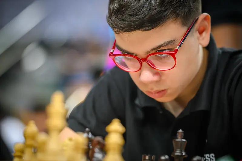 Faustino Oro, sumando experiencias. Foto: Michal Walusza / FIDE
