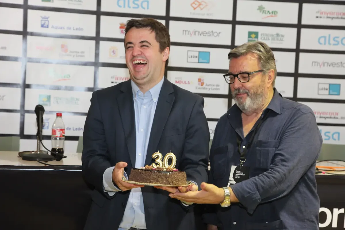Jaime Santos y Marcelino Sión, en el Magistral de León. Foto: Luque