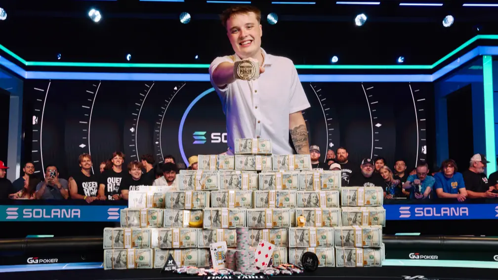 Lucas Jumalon, de 22 años, campeón de las WSOP 2026