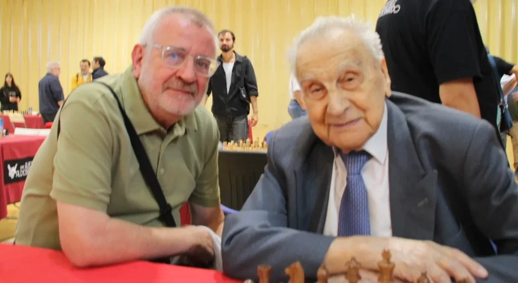 José Fernando Blanco, autor de este artículo, con Manuel Álvarez. Foto: Luis Reyes
